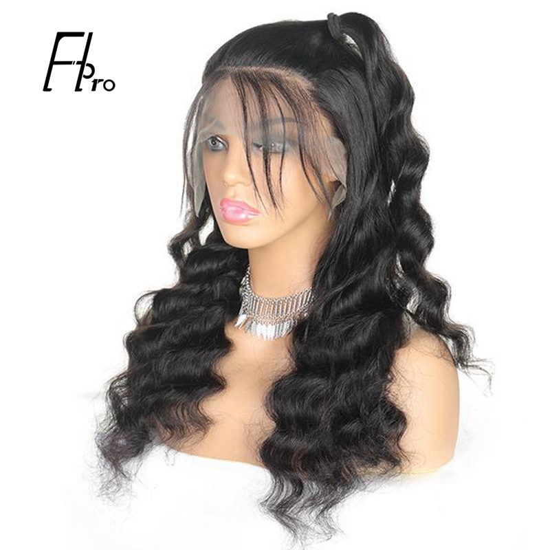 13x4 Front Lace Wig Loose Wave Natural Density Virgin Hair Wigs